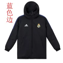 22/23 RMA Black Hooded Cotton Coat Blue Edge (蓝色边) 棉衣
