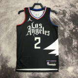 22/23 Clippers LEONARO #2 Black Top Quality Hot Pressing NBA Jersey (Trapeze Edition)
