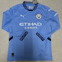 24/25 Man City Home Long Sleeve Soccer Jersey (长袖)