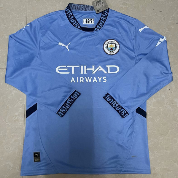 24/25 Man City Home Long Sleeve Soccer Jersey (长袖)