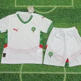 24/25 Morocco Away  Kids Soccer Jersey