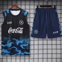 24/25 Napoli Black Blue Tank top and shorts suit