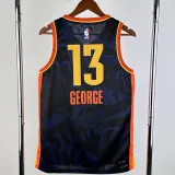 23/24 OKC Thunder GEORGE #13 Dark Blue City Edition Top Quality Hot Pressing NBA Jersey