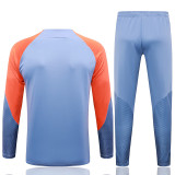 24/25 INT Orange Grey Puzzle Half Pull Tracksuit  (半拉链、B826)