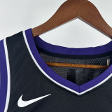 23/24 Kings DEROZAN #10 Black Away Top Quality Hot Pressing NBA Jersey