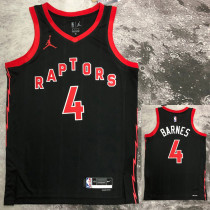 22/23 RAPTORS BARNES #4 Black red Top Quality Hot Pressing NBA Jersey (Trapeze Edition)