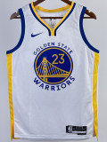 22/23 WARRIORS GREEN #23 White Top Quality Hot Pressing NBA Jersey (V领)