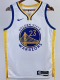 22/23 WARRIORS GREEN #23 White Top Quality Hot Pressing NBA Jersey (V领)