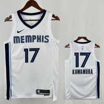 22/23 Grizzlies KAWAMURA #17 White  Top Quality Hot Pressing NBA Jersey