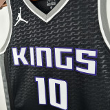 22/23 Kings DeROZAN #10 Black Flying Man Top Quality Hot Pressing NBA Jersey飞人版