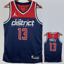 22/23 Wizards POOLE #13 Royal blue Top Quality Hot Pressing NBA Jersey (Trapeze Edition)