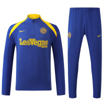 24/25 INT Blue  Player version Half Pull Tracksuit  (球员版、半拉链、)