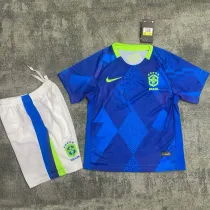 25/26 Brazil Away Kids  Soccer Jersey