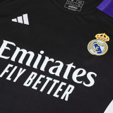 24/25 RMA  Black(Purple Shoulders) Training Short Suit(黑色紫肩）