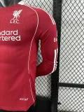 25/26  LIV Home  Long Sleeve   Player Version Soccer Jersey