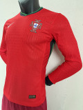 24/25 Portugal  Home Long Sleeve  Player Version Soccer Jersey(长袖)