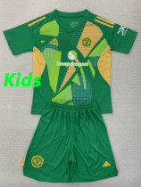 24/25 Man Utd Green Goalkeeper Kids Soccer Jersey