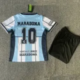 2001MARADONA 10# Argentina Home Kids Retro Soccer Jersey