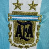 2006 Argentina Home Long Sleeve Retro Soccer Jersey