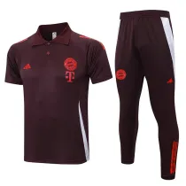 24/25 Bayern Red Polo Collar Pants Set(C1119)