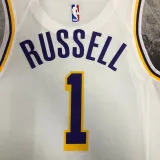 LAKERS RUSSELL #1 White Top Quality Hot Pressing NBA Jersey(圆领)