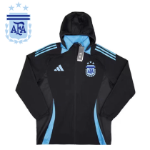 24/25 Argentina Black Hooded Windbreaker(蓝标）