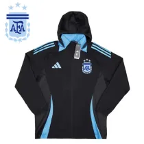 24/25 Argentina Black Hooded Windbreaker(蓝标）