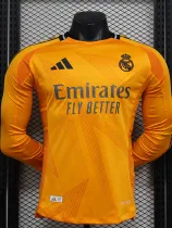 24/25 RMA  Away  Long Sleeve Player Version Soccer Jersey(长袖）