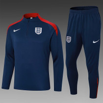 24/25 England Sapphire Blue Half Pull Tracksuit  (半拉链)