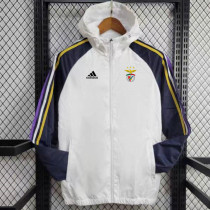 24/25 Benfica White & Royal Blue Hooded Windbreaker