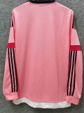 2015/2016 JUV Away Pink Retro Long Sleeve Soccer Jersey (长袖)