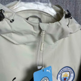 24/25 Man City White  Assault  Hooded Windbreaker (Y15连帽冲锋衣）