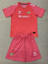24/25  Real Betis Pink Goalkeeper  Kids Soccer Jersey