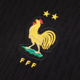 24/25 France Black Kids Half Pull Tracksuit (半拉链\童装)