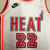 22/23 Heat BUTLER #22 White Top Quality Hot Pressing NBA Jersey (Retro Logo)
