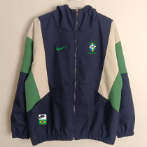 25/26 Brazil Royal Blue Hooded Windbreaker