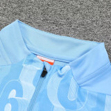 24/25 Man City Light Blue Printing Half Pull Tracksuit  (半拉链)
