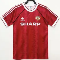 1990/1992 Man Utd Home Retro Soccer Jersey