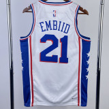 22/23 76ERS EMBIID #21 White Top Quality Hot Pressing NBA Jersey