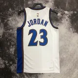 22/23 Wizards JORDAN #23 White Top Quality Hot Pressing NBA Jersey (Retro Logo)