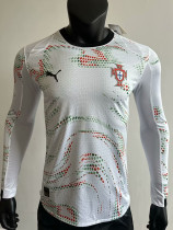 25/26 Portugal Away Long Sleeve Player Version Soccer Jersey
