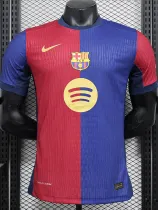 24/25 BAR Home Player Version Soccer Jersey(大胸花）
