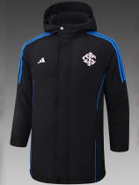 24/25 Internacional Black Hooded Cotton Coat 黑连帽棉衣