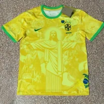 2024 Brazil Christ statue Yellow Special Edition  Fans Soccer Jersey(黄色）