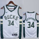 22/23 BUCKS ANTETOKOUNMPO #34 Home White Top Quality Hot Pressing NBA Jersey(V领)