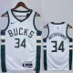 22/23 BUCKS ANTETOKOUNMPO #34 Home White Top Quality Hot Pressing NBA Jersey(V领)