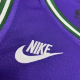 22/23 BUCKS ANTETOKOUNMPO #34 Purple Top Quality Hot Pressing NBA Jersey (Retro Logo)