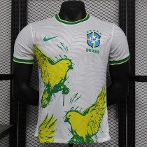 24/25 Brazil White Peace Dove Special Edition  Player Version Soccer Jersey