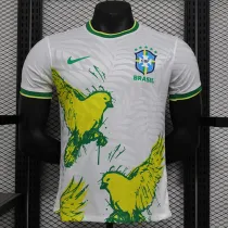 24/25 Brazil White Peace Dove Special Edition  Player Version Soccer Jersey