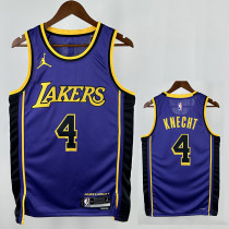 22/23 LAKERS KNEGHT#4 Blue Flying Edition Top Quality Hot Pressing NBA Jersey飞人